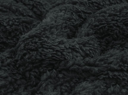 Lazy Dekbed Zonder Overtrek - Teddy - Zwart