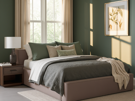 Boxspring met Opbergruimte Amour Tranquility - Velvet - Taupe