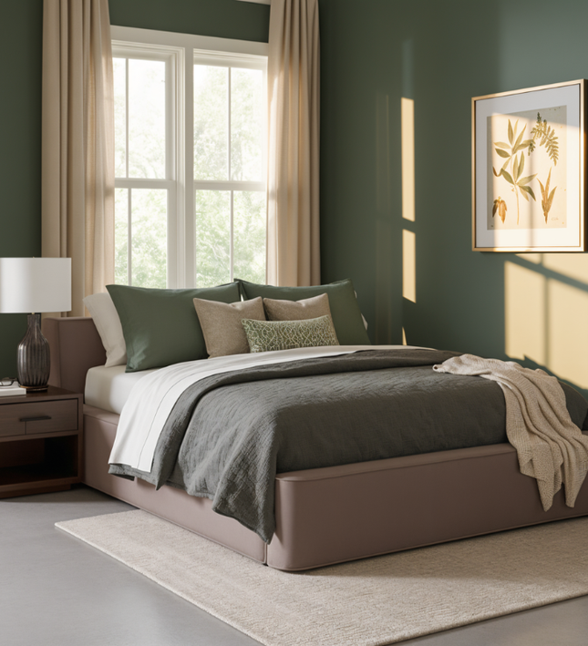 Boxspring met Opbergruimte Amour Tranquility - Velvet - Taupe