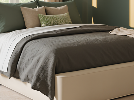 Boxspring met Opbergruimte Amour Tranquility - Velvet - Crème