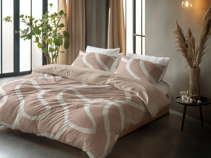 Dekbedovertrek Katoen - Clay Contours