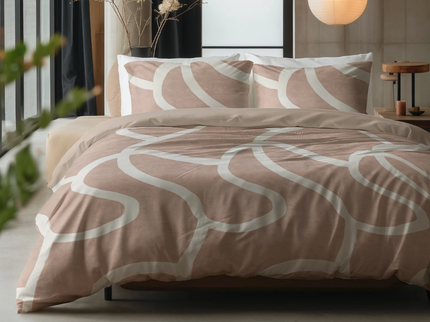 Dekbedovertrek Katoen - Clay Contours