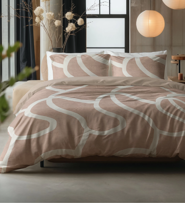 Dekbedovertrek Katoen - Clay Contours