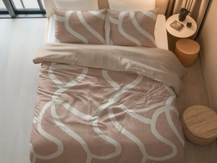 Dekbedovertrek Katoen - Clay Contours