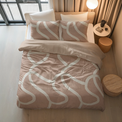 Dekbedovertrek Katoen - Clay Contours