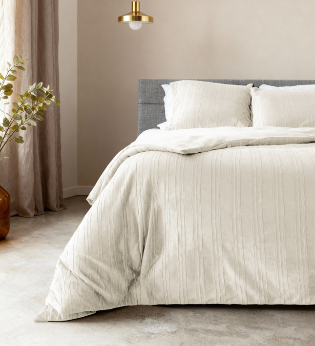 Dekbedovertrek Velvet Lining - Beige