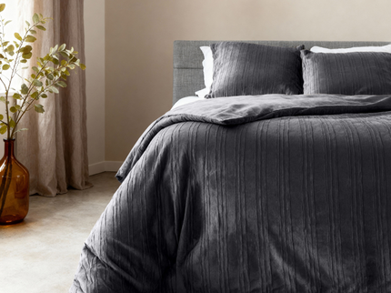 Dekbedovertrek Velvet Lining - Zwart