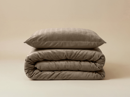 Dekbedovertrek Velvet Lining - Taupe
