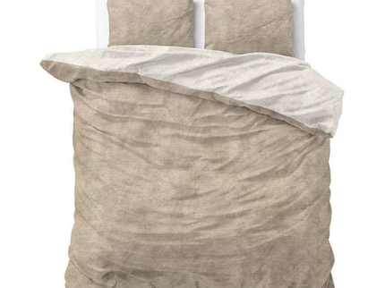 Dekbedovertrek Katoen Flanel - Washed Cotton - Taupe