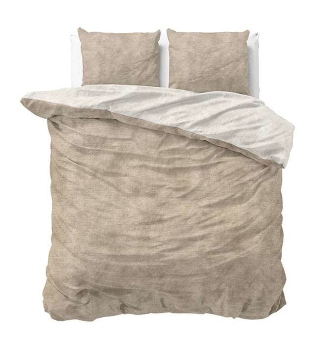 Dekbedovertrek Katoen Flanel - Washed Cotton - Taupe