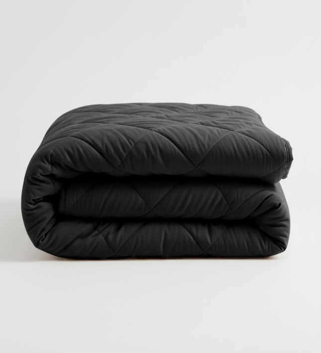 Easy Dekbed Zonder Overtrek - Percale Katoen - Donkergrijs