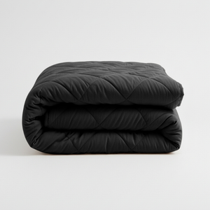 Easy Dekbed Zonder Overtrek - Percale Katoen - Donkergrijs