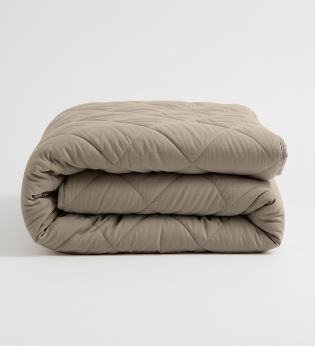 Easy Dekbed Zonder Overtrek - Percale Katoen - Taupe