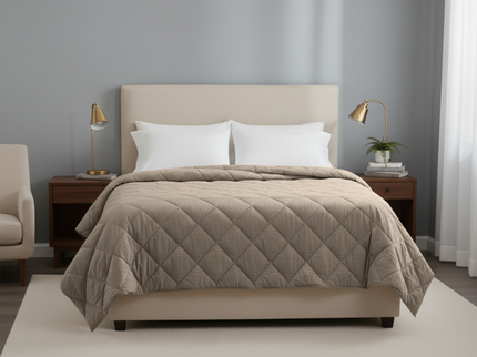 Easy Dekbed Zonder Overtrek - Percale Katoen - Taupe