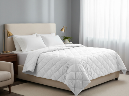 Easy Dekbed Zonder Overtrek - Percale Katoen - Wit