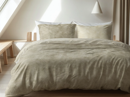 Dekbedovertrek Katoen Flanel - Washed Cotton Taupe
