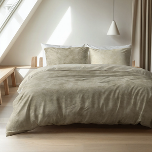 Dekbedovertrek Katoen Flanel - Washed Cotton Taupe