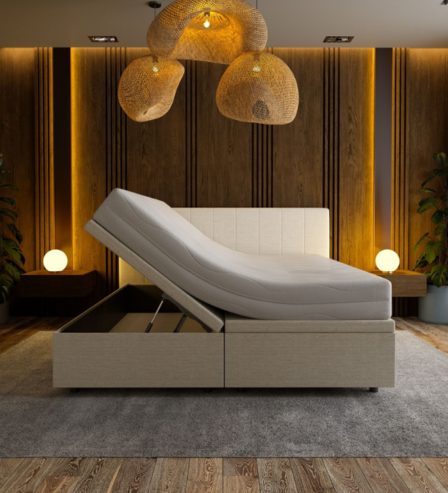 Boxspring met Opbergruimte Hotel Prestige - Beige