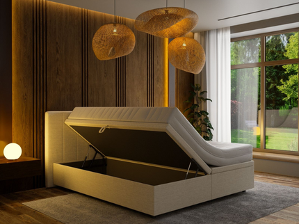 Boxspring met Opbergruimte Hotel Prestige - Beige