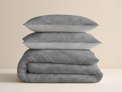 Dekbedovertrek Katoen Flanel - Washed Cotton Grijs