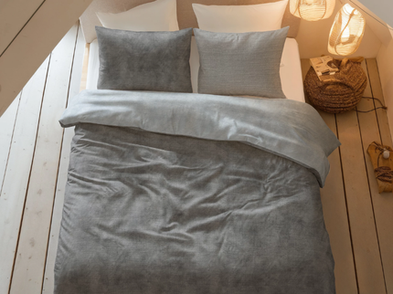Dekbedovertrek Katoen Flanel - Washed Cotton Grijs