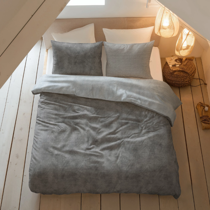Dekbedovertrek Katoen Flanel - Washed Cotton Grijs