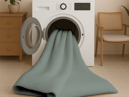 Easy Dekbed Zonder Overtrek - Mousseline - Groen