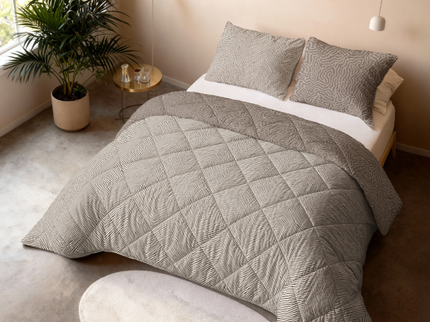 Lazy Dekbed Zonder Overtrek - Chevron Pattern