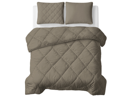 Lazy Dekbed Zonder Overtrek - Uni - Taupe/Grijs