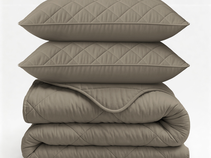 Lazy Dekbed Zonder Overtrek - Uni - Taupe/Grijs