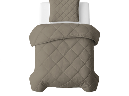 Lazy Dekbed Zonder Overtrek - Uni - Taupe/Grijs