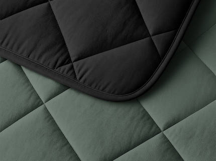 Lazy Dekbed Zonder Overtrek - Double Face - Groen/Zwart