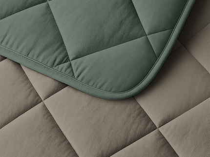 Lazy Dekbed Zonder Overtrek - Double Face - Taupe/Groen