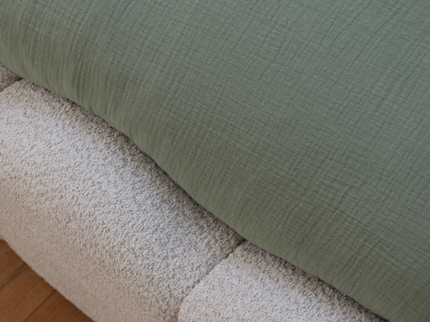 Dekbedovertrek Percale-Katoen - Mousseline - Groen