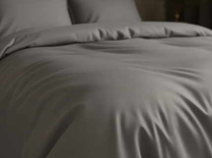 Dekbedovertrek Katoen Satijn Uni - Grijs