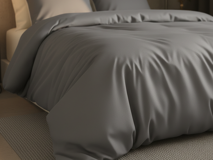 Dekbedovertrek Katoen Satijn Uni - Grijs