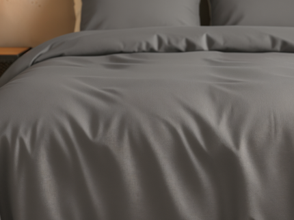 Dekbedovertrek Katoen Satijn Uni - Grijs