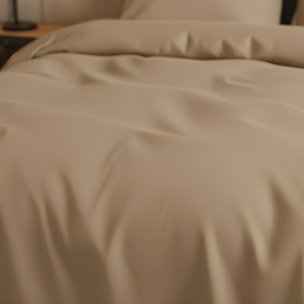 Dekbedovertrek Katoen-Satijn Uni - Taupe