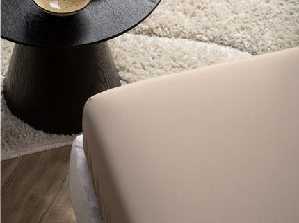 Hoeslaken Katoen Satijn Uni - Taupe