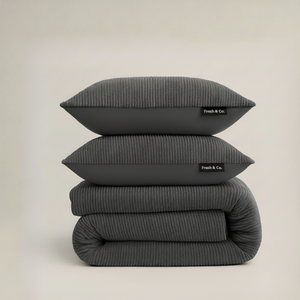 Dekbedovertrek Teddy Rib - Antraciet