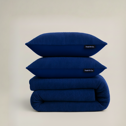 Dekbedovertrek Summer Teddy Rib - Navy