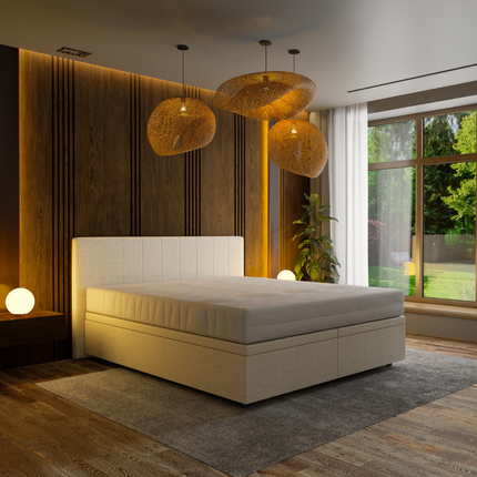 Boxspring met Opbergruimte Hotel Prestige - Beige