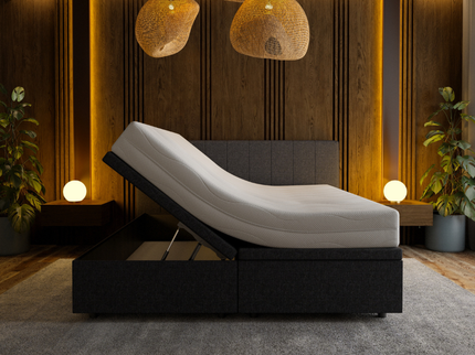 Boxspring met Opbergruimte Hotel Prestige - Zwart