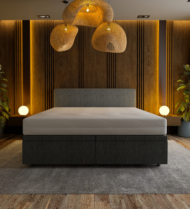 Boxspring met Opbergruimte Hotel Essence - Antraciet