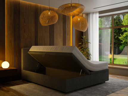 Boxspring met Opbergruimte Hotel Essence - Antraciet