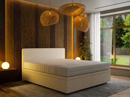 Boxspring met Opbergruimte Hotel Essence - Beige