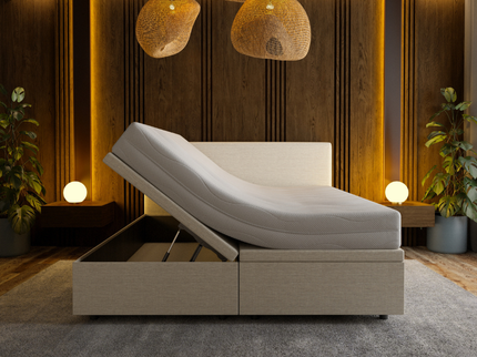 Boxspring met Opbergruimte Hotel Essence - Beige