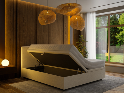 Boxspring met Opbergruimte Hotel Essence - Beige