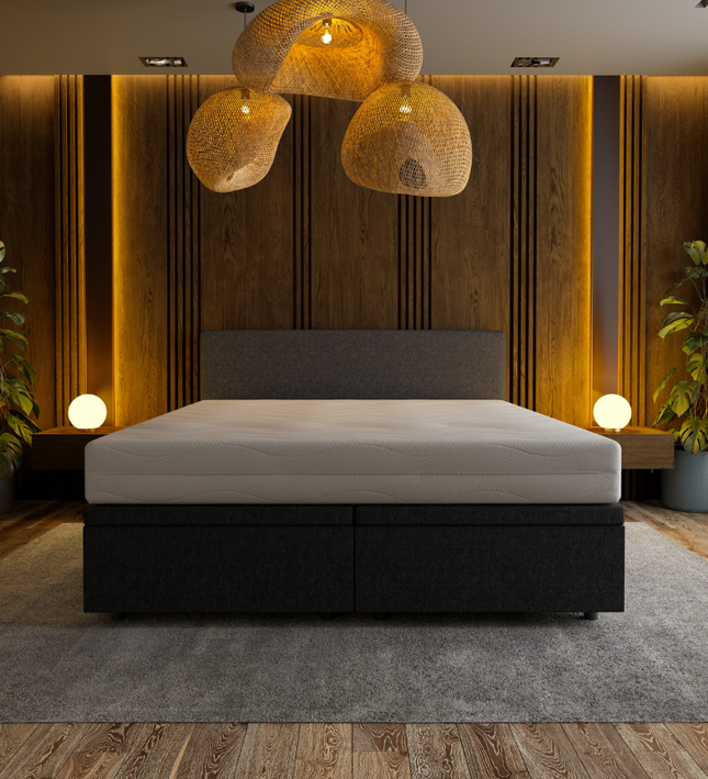 Boxspring met Opbergruimte Hotel Essence - Zwart