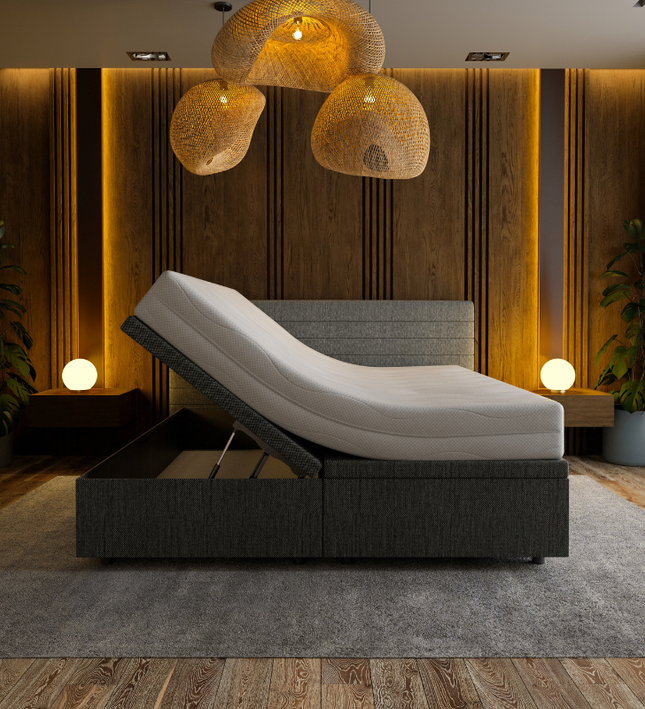 Boxspring met Opbergruimte Hotel Elegance - Antraciet